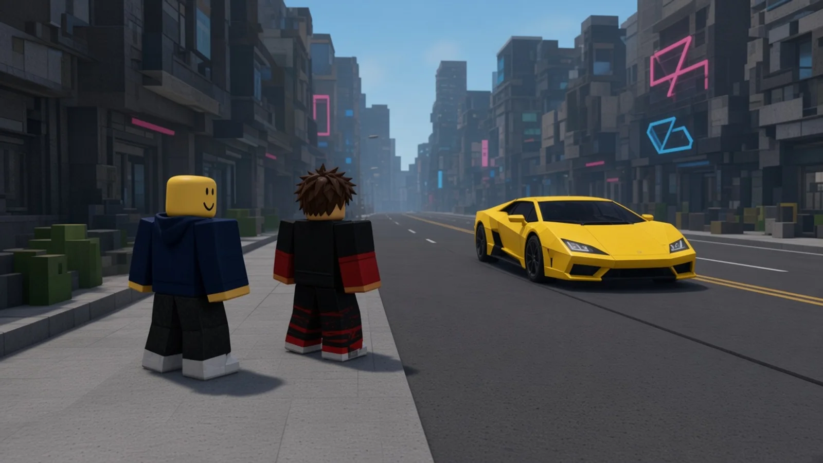 Neon streets in Day mode